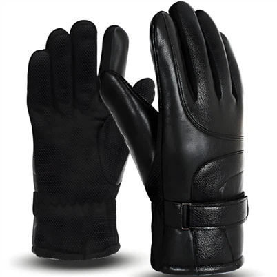 Flauel einangraðir hanskar